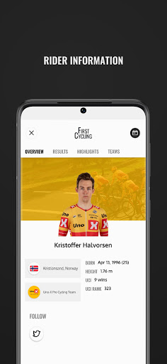 Screenshot of FirstCycling