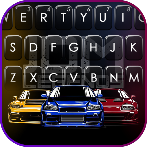 Cool JDM Sports Car Keyboard B logo