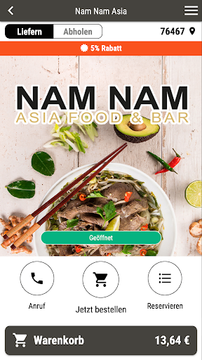 Android application Nam Nam Asia screenshort