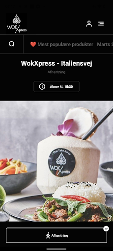 Android application WokXpress screenshort