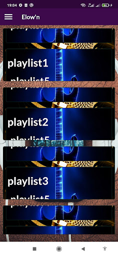 Android application les chansons d'elow'n screenshort