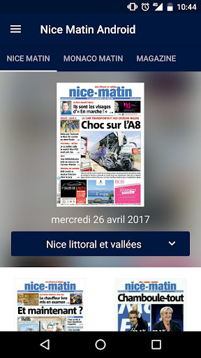 Android application Nice-Matin Numérique screenshort