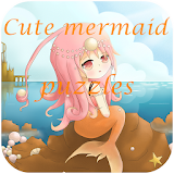 Cute mermaid puzzles icon