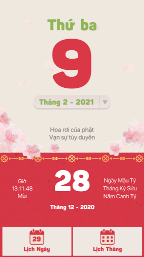 Android application Xem Lịch âm screenshort