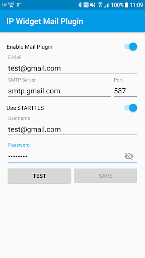 IP Widget Mail Plugin Screen 2