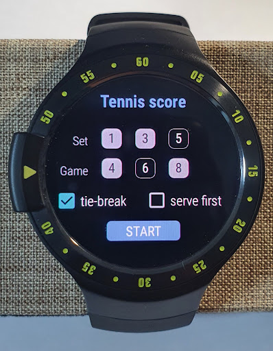 Tennis score for Wear OS hack tool