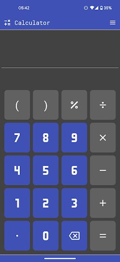 Android application Calculator screenshort