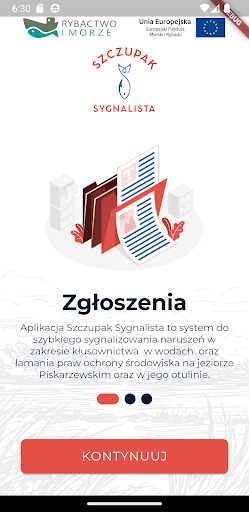 Android application Szczupak Sygnalista screenshort
