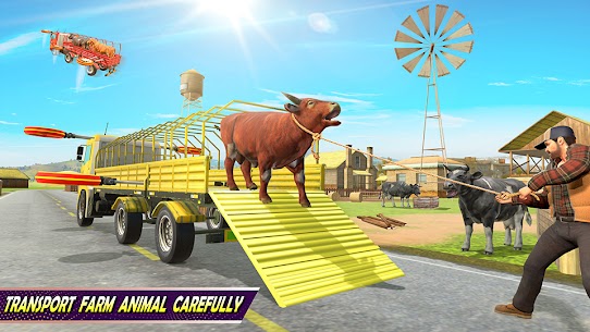 نقل حيوانات المزرعة: ألعاب قيادة الشاحنة الطائرة 3