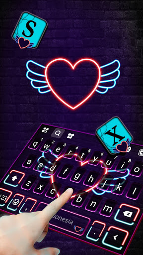 Neon Heart Wings 2 Keyboard Ba Screen 3