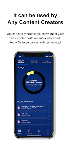 Android application AudioDefence screenshort