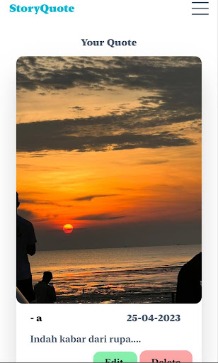 Android application QuoteStory screenshort