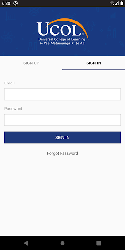 Android application UCOL ROW screenshort
