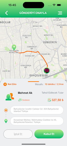 Kurye Master (İşletme) Screen 2