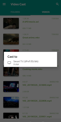 Video Cast to TV/Chromecast/DL Screen 2