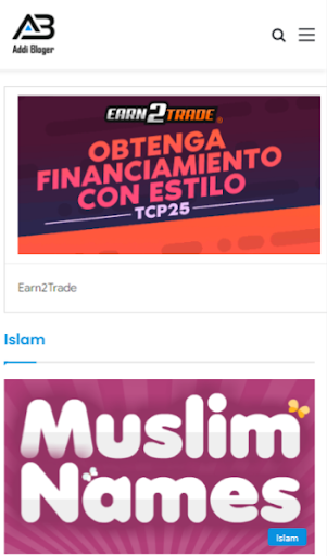 Android application Addi Bloger screenshort