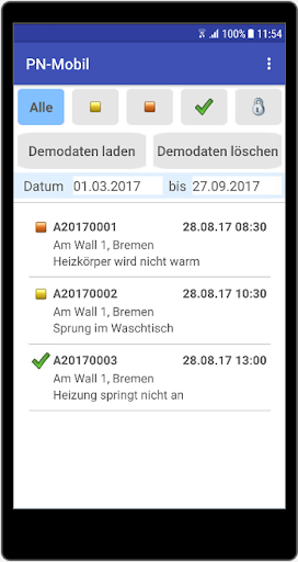 Android application PN Mobil screenshort