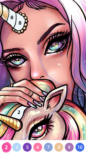 Flora Coloring Color by Number Painting Game