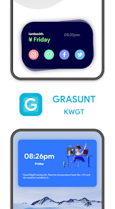 Grasunt KWGT APK- Gradient Based Widgets (PAID) Free Download 6