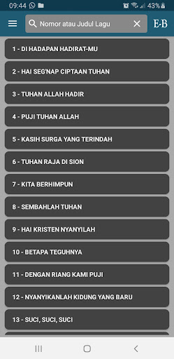 Lagu Sion Screen 2