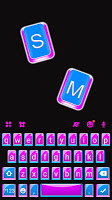 screenshot of Pink Blue SMS Keyboard Theme