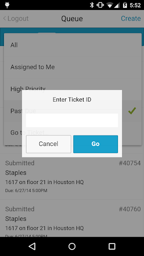 iOffice Service Request Screen 2