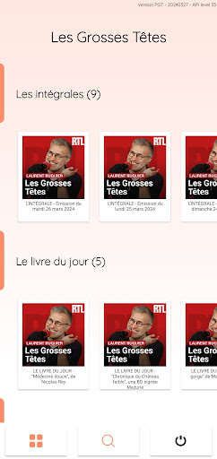 Android application Les Grosses Têtes screenshort