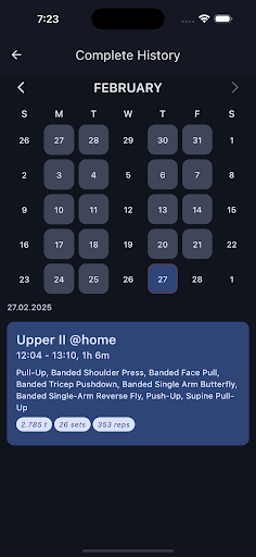 Parrot Workout Tracker Screenshot 4 - AppWisp.com