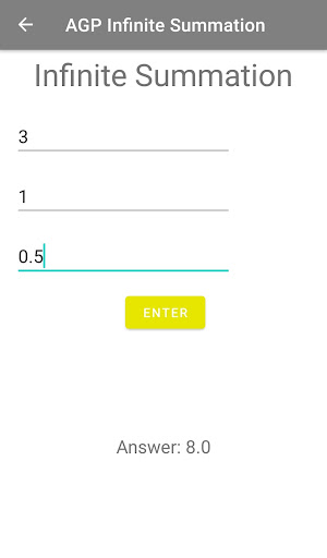Progression Series Calculator Screen 3