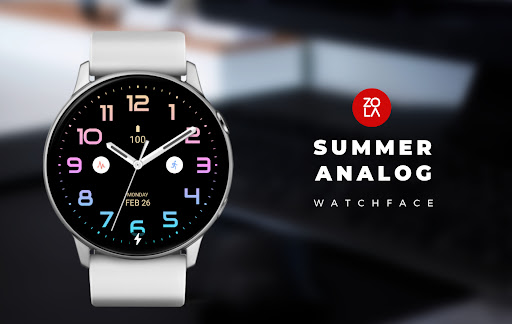 Android application Summer Analog Watch Face screenshort