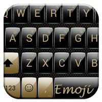 Gloss GoldBlack Emoji Keyboard