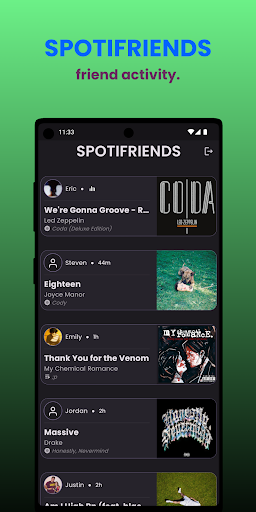 Android application SPOTIFRIENDS - with widget screenshort