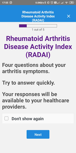 Android application BWH Arthritis screenshort