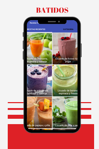Android application Recetas De Licuados De Frutas screenshort