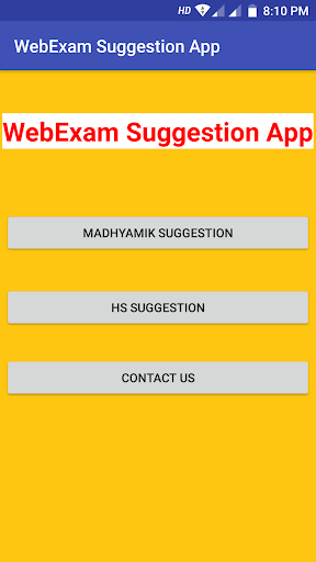 WebExam - Madhyamik  HS Suggestion App