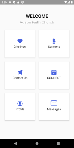 Android application Agape Faith Church screenshort