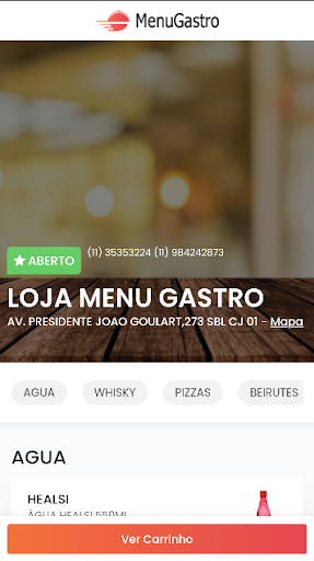 Android application Nova Real Pizzaria screenshort