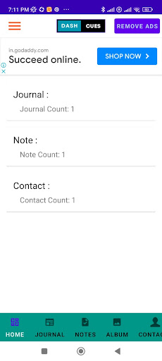 Android application DashCues screenshort