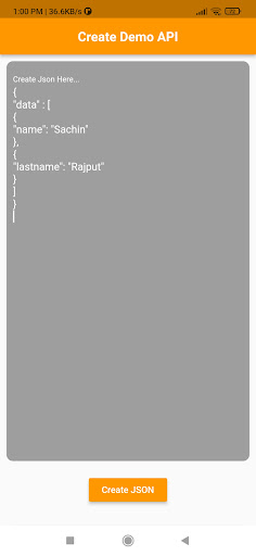 Create REST API Screen 3