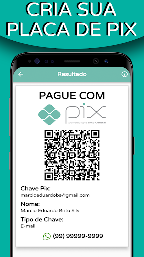 Placa de Pix QR Code Screen 2