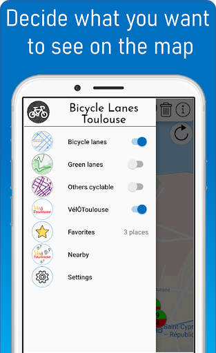 Bicycle lanes Toulouse Screen 2