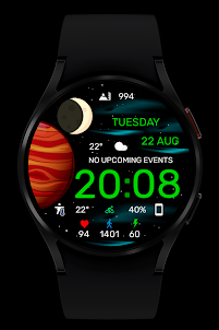 Space Anime Digital Watch Face