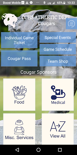Android application CCHS Athletics screenshort