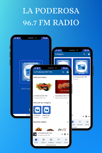 Android application La Poderosa 96.7 FM Radio screenshort