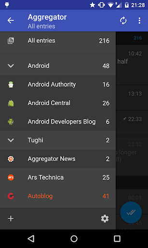 Aggregator | RSS News Reader Screen 2