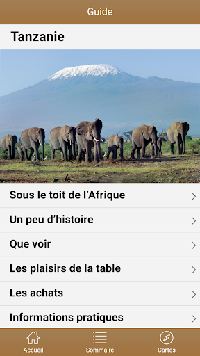Android application Pur Voyages screenshort