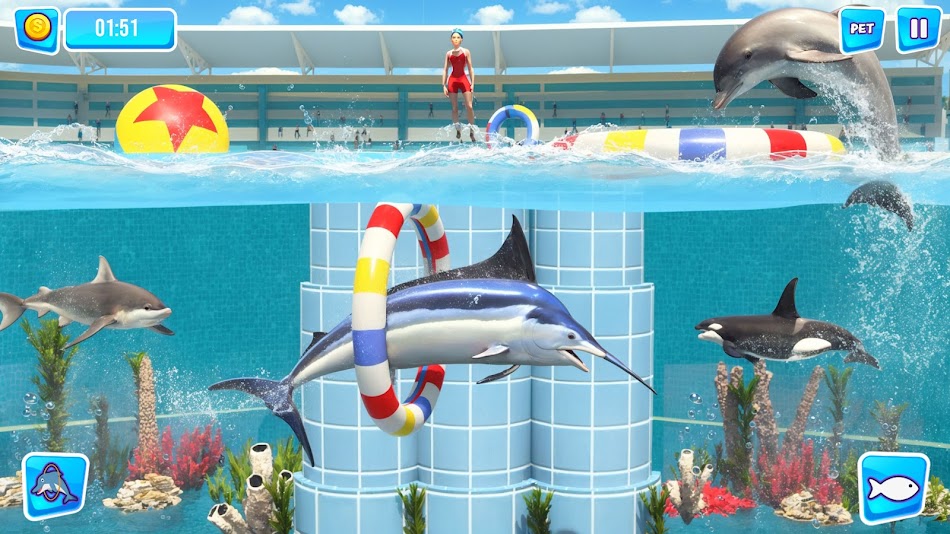 #10. Theme Park Dolphin Show (Android) Przez: Legends Games Studio