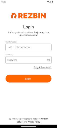 Android application RezbinRider screenshort