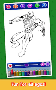 Venom coloring the Super heroes 2.0 APK screenshots 1
