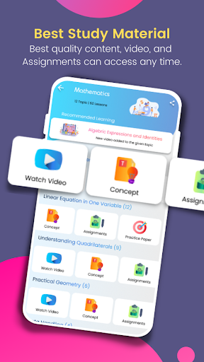 Android application Upgrade My Class screenshort